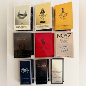 Designer Cologne Sample Bundle for Men Rabanne Azzaro Ralph Lauren Polo